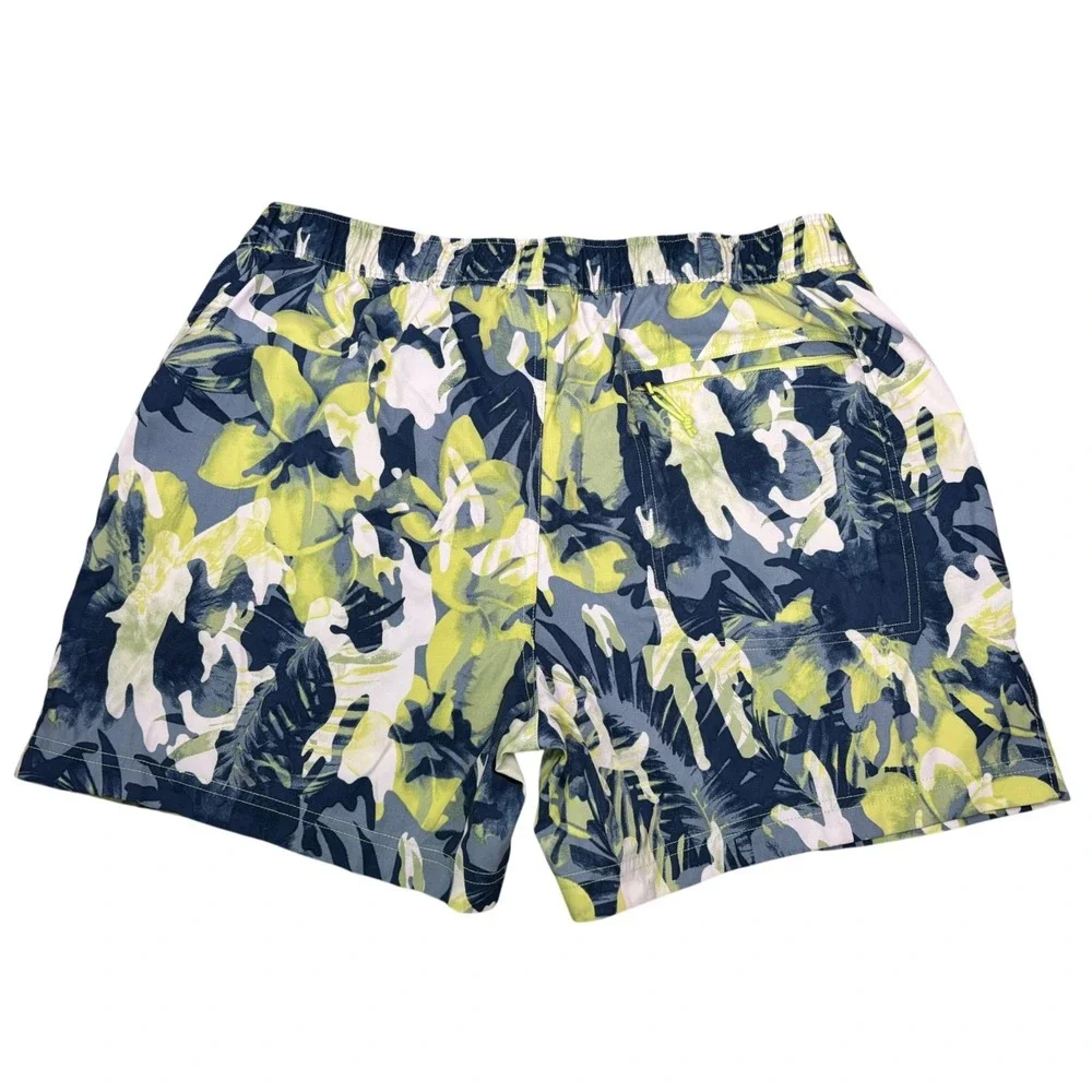 The North Face Shorts Mens Large Blue Green Floral Camo Class V Pull-On
